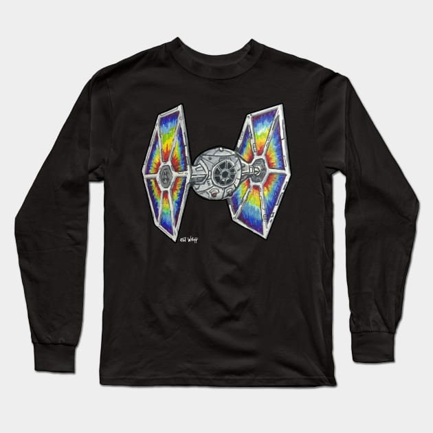 Tie Dyed Fighter Long Sleeve T-Shirt by eliwolff